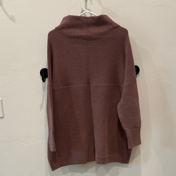 Free People Ottoman Slouchy Tunic Dusty Rose Cowl Neck Sweater - Picture 3 of 4